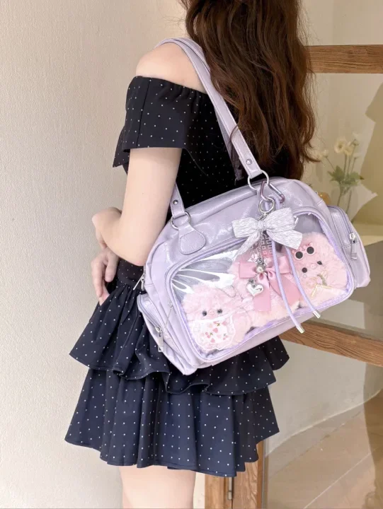 Cute Bar Ita Bag, 3-Color Versatile Bowling Bag, Portable Crossbody & Backpack, New Arrival