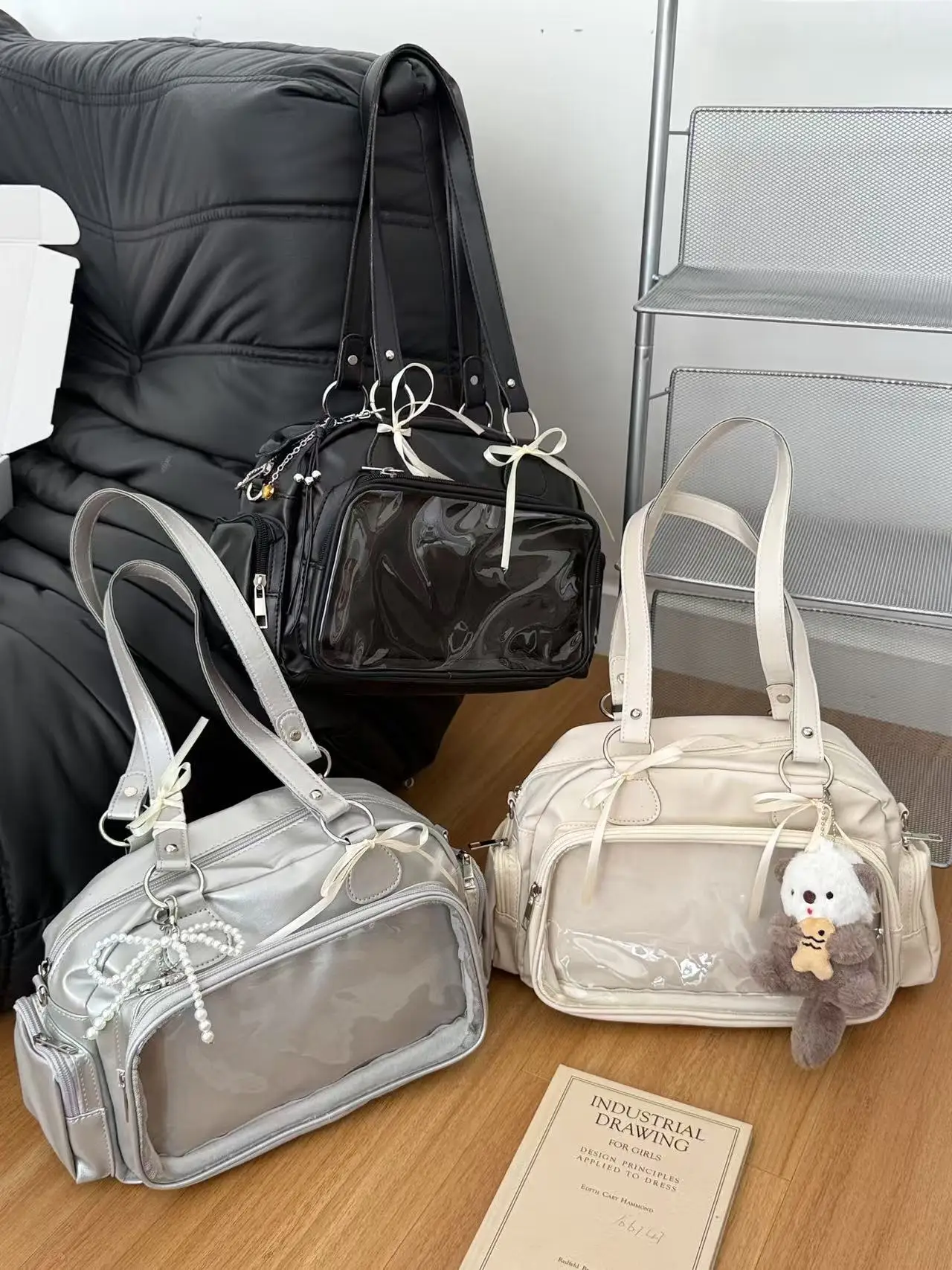 Cute Bar Ita Bag, 3-Color Versatile Bowling Bag, Portable Crossbody & Backpack, New Arrival