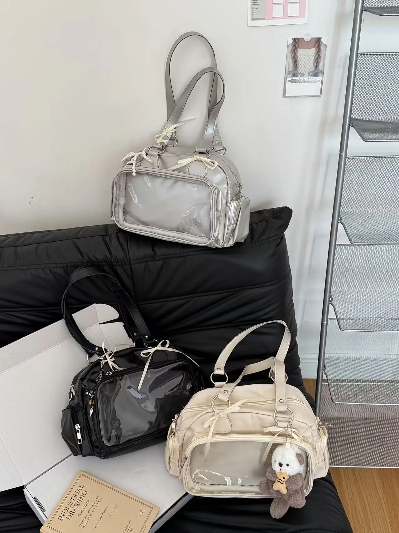 Cute Bar Ita Bag, 3-Color Versatile Bowling Bag, Portable Crossbody & Backpack, New Arrival