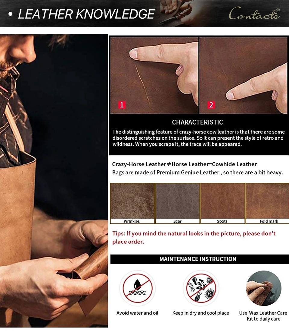 CONTACT'S Men Travel Clutch Bag Genuine Leather Clutch Wallet Handbag Purse Casual Charge Cable Organizer Storage Bag