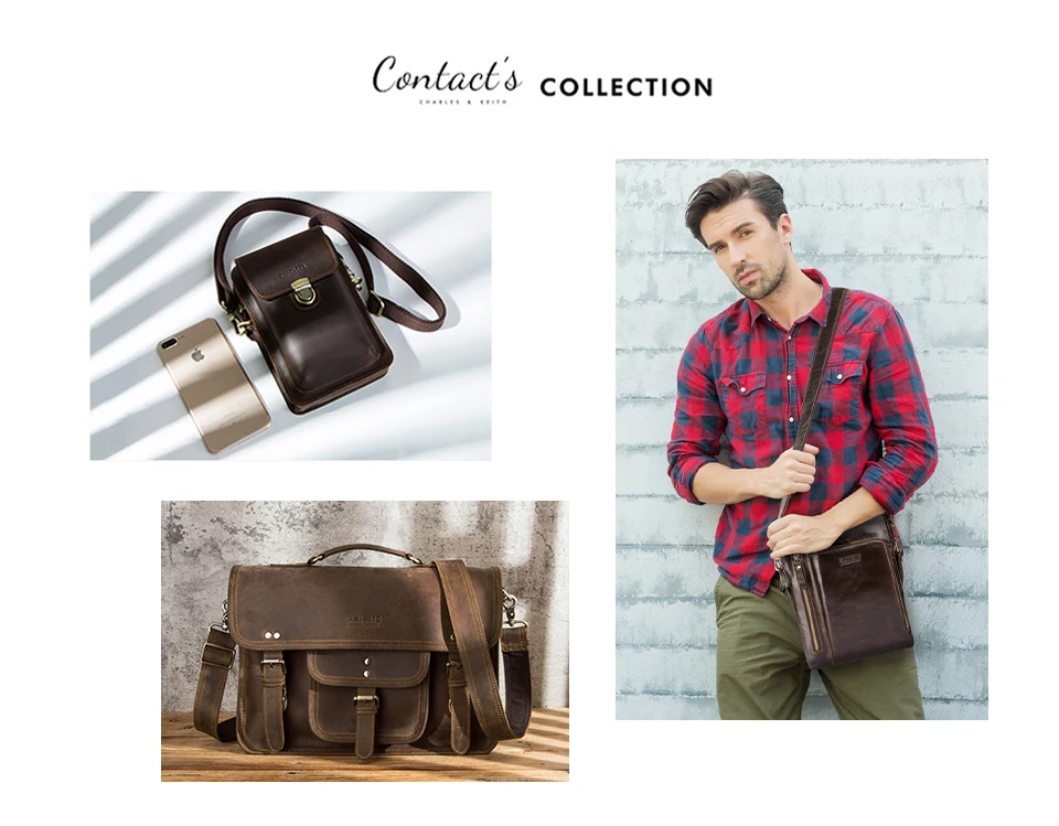 CONTACT'S Men Travel Clutch Bag Genuine Leather Clutch Wallet Handbag Purse Casual Charge Cable Organizer Storage Bag