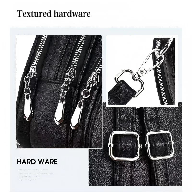 A High-Quality Multi-Functional Small Backpack for Ladies, a New Mini Handbag in Solid Color, with a Casual School Style