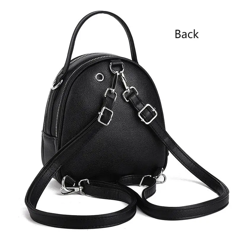 A High-Quality Multi-Functional Small Backpack for Ladies, a New Mini Handbag in Solid Color, with a Casual School Style