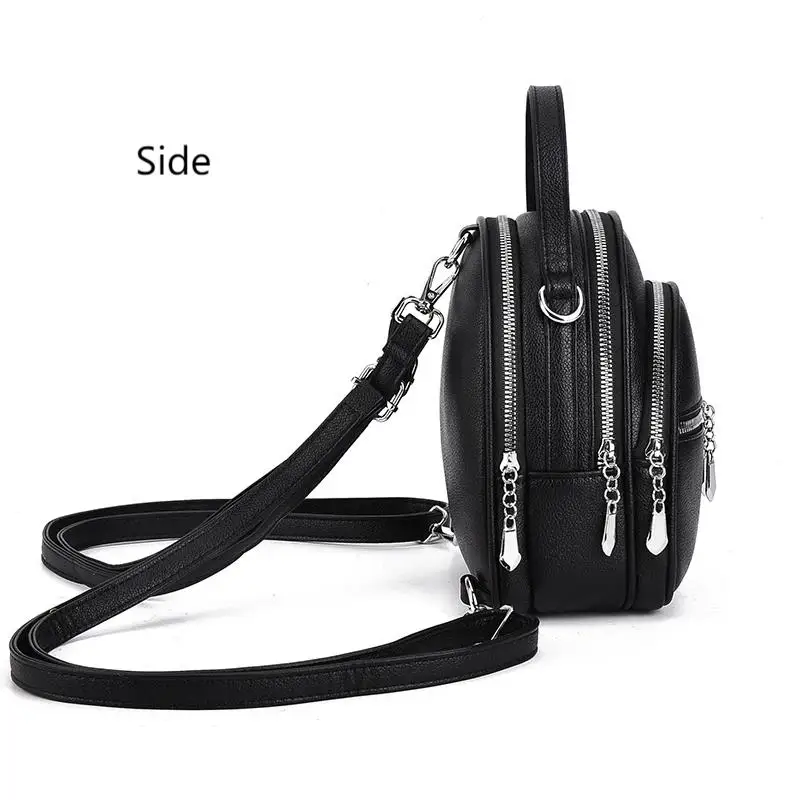 A High-Quality Multi-Functional Small Backpack for Ladies, a New Mini Handbag in Solid Color, with a Casual School Style