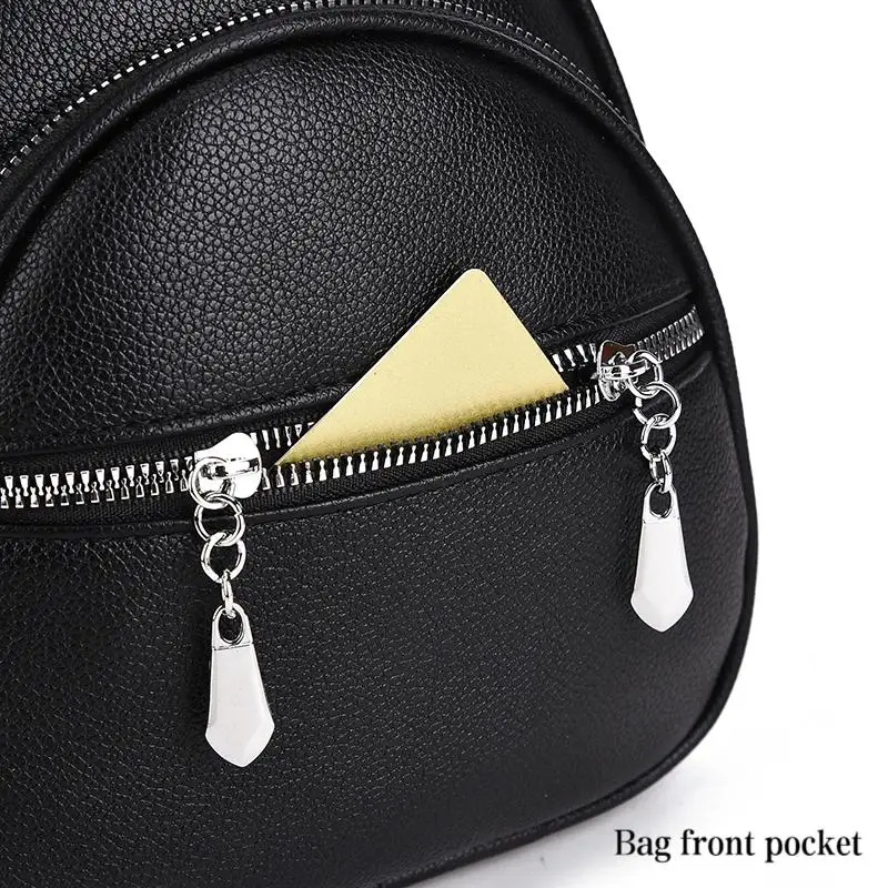 A High-Quality Multi-Functional Small Backpack for Ladies, a New Mini Handbag in Solid Color, with a Casual School Style