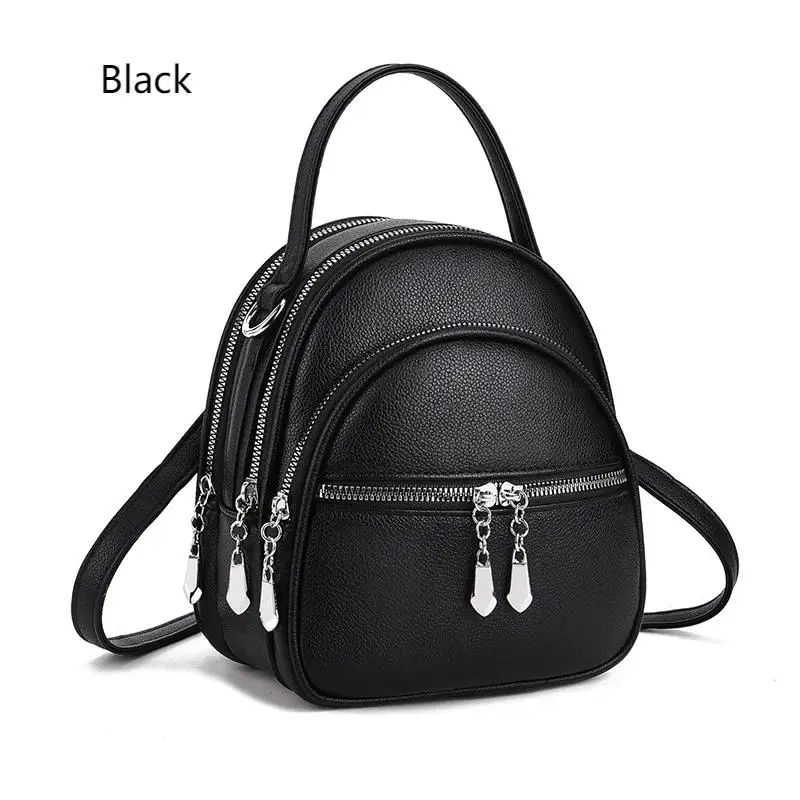 A High-Quality Multi-Functional Small Backpack for Ladies, a New Mini Handbag in Solid Color, with a Casual School Style
