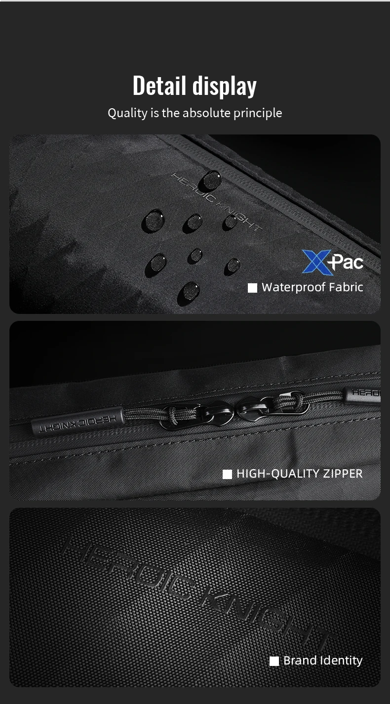 HcanKcan Men's Shoulder Bag Lightweight Crossbody Bag Multiple Pockets Waterproof X-Pac Fabric Travel Bag Portable Storage Bag