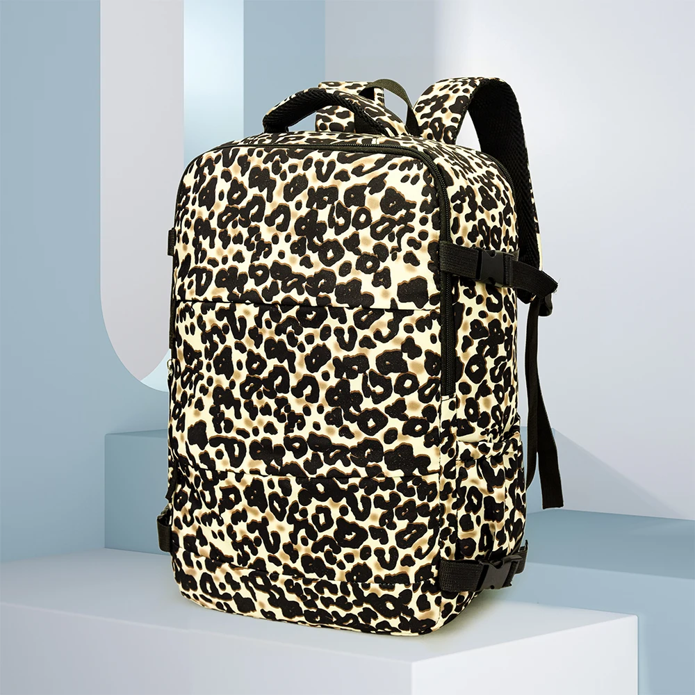 New Leopard Print Backpack with Large Capacity, Lightweight Travel Backpack, High Aesthetic Value, Commuting Computer Bag