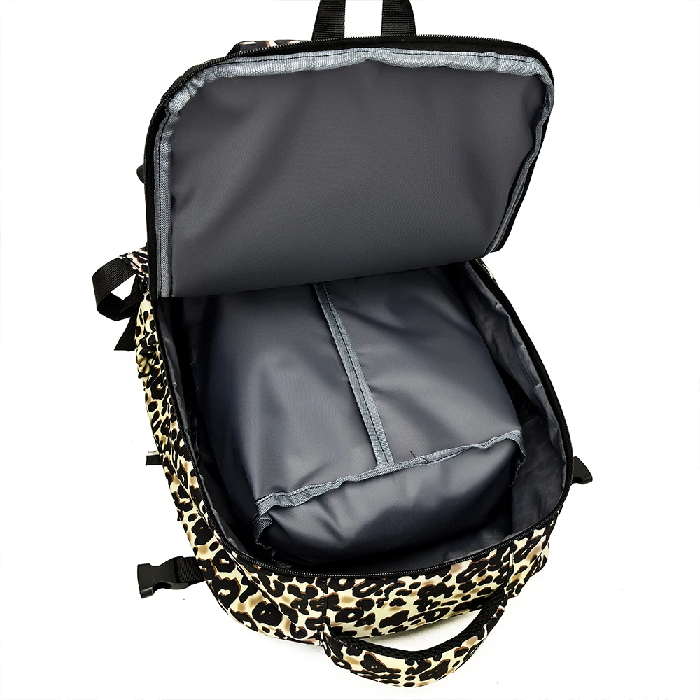 New Leopard Print Backpack with Large Capacity, Lightweight Travel Backpack, High Aesthetic Value, Commuting Computer Bag