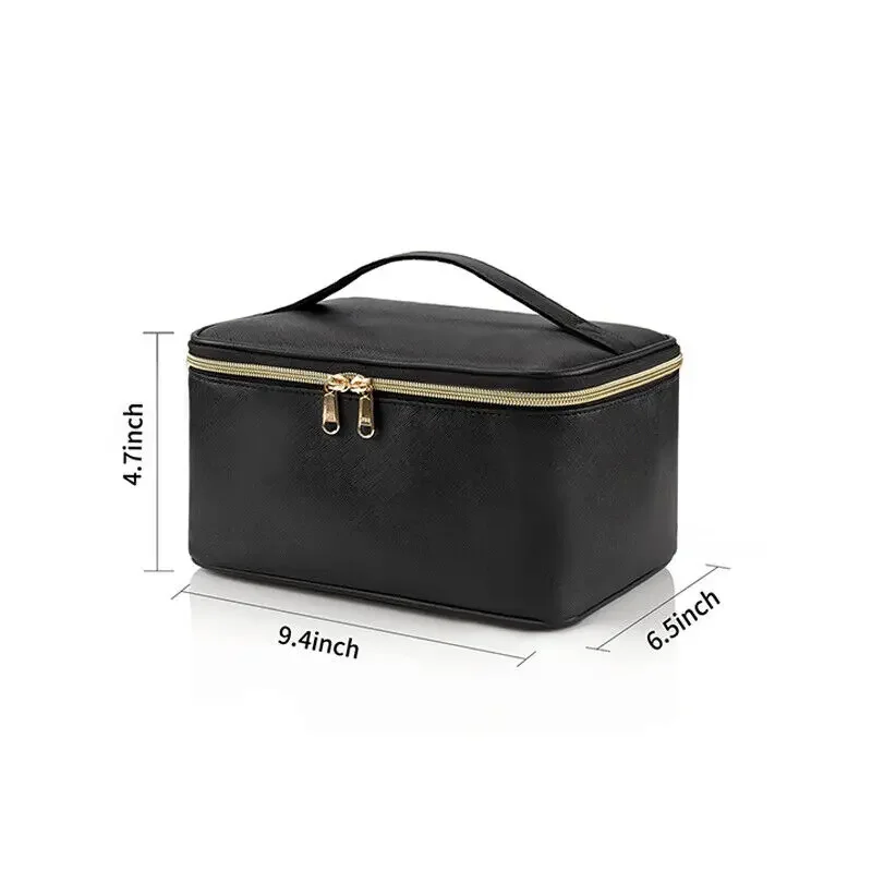 Large Capacity PU Waterproof Toiletry Storage Bag Women's Fashion Travel Portable Cosmetics Bag for Women Men