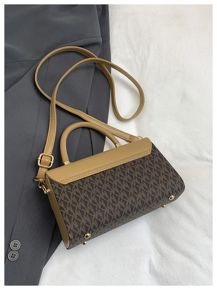 Michael Kors Women's Fashionable Crossbody Single Shoulder Handbag MK Classic Letter Multifunctional Small Square Bag