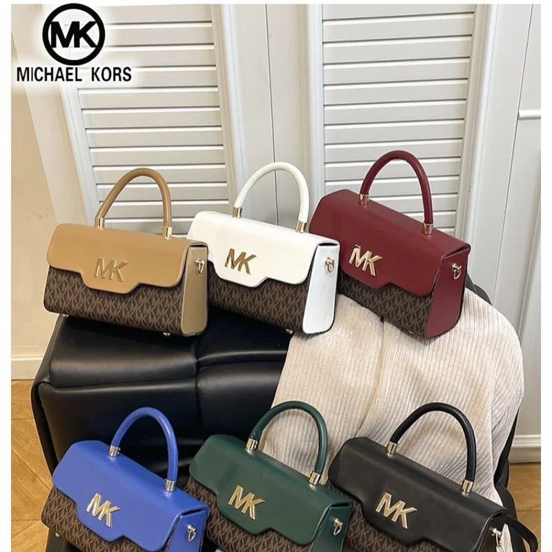 Michael Kors Women's Fashionable Crossbody Single Shoulder Handbag MK Classic Letter Multifunctional Small Square Bag
