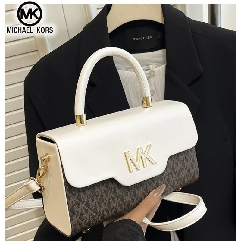 Michael Kors Women's Fashionable Crossbody Single Shoulder Handbag MK Classic Letter Multifunctional Small Square Bag