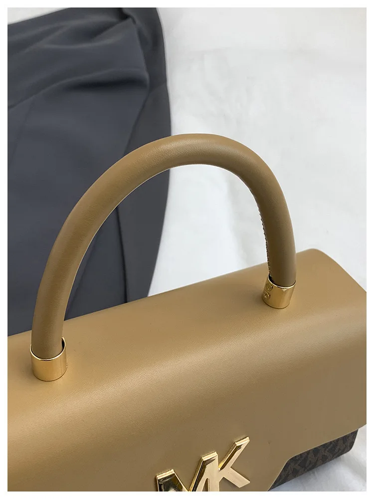 Michael Kors Women's Fashionable Crossbody Single Shoulder Handbag MK Classic Letter Multifunctional Small Square Bag
