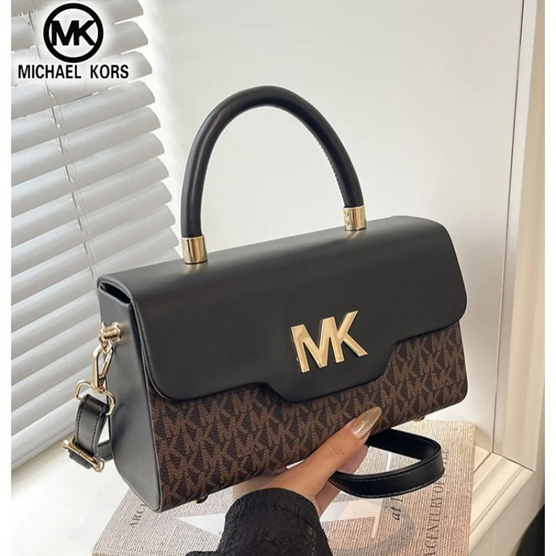 Michael Kors Women's Fashionable Crossbody Single Shoulder Handbag MK Classic Letter Multifunctional Small Square Bag