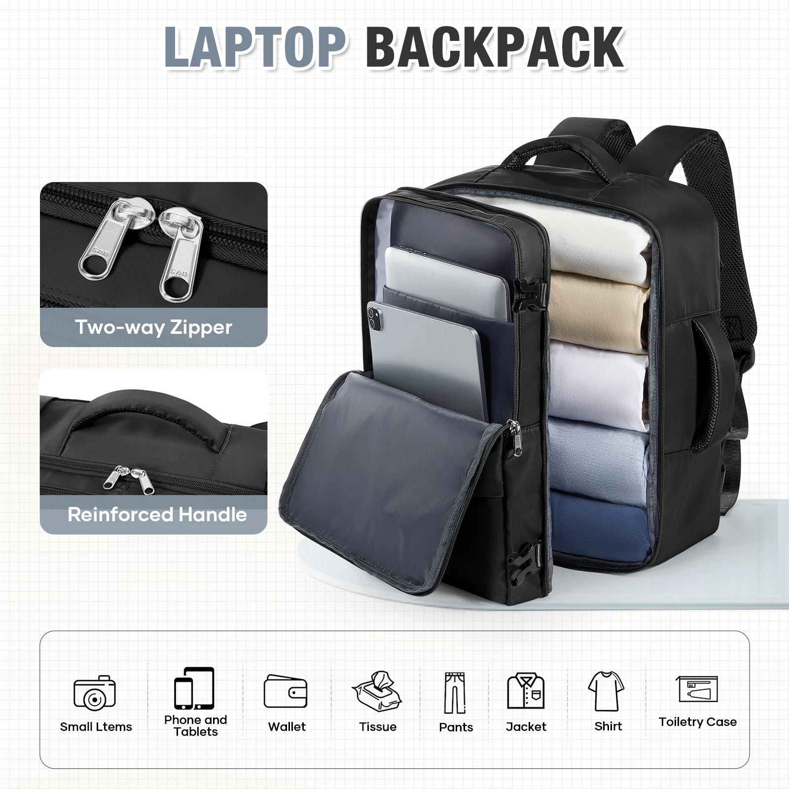 Ryanair 40x30x20 Luggage Cabin Bag, 40x30x20 Bag Men Women 15.6inch Laptop Bag Business Travel Backpack,College School Backapck