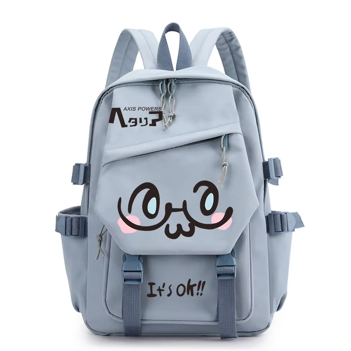 Axis Power Hetalia Backpack Fashion Cartoon Cute Print Student Schoolbag Men Women Lightweight Simple Backpack Fashion Bag