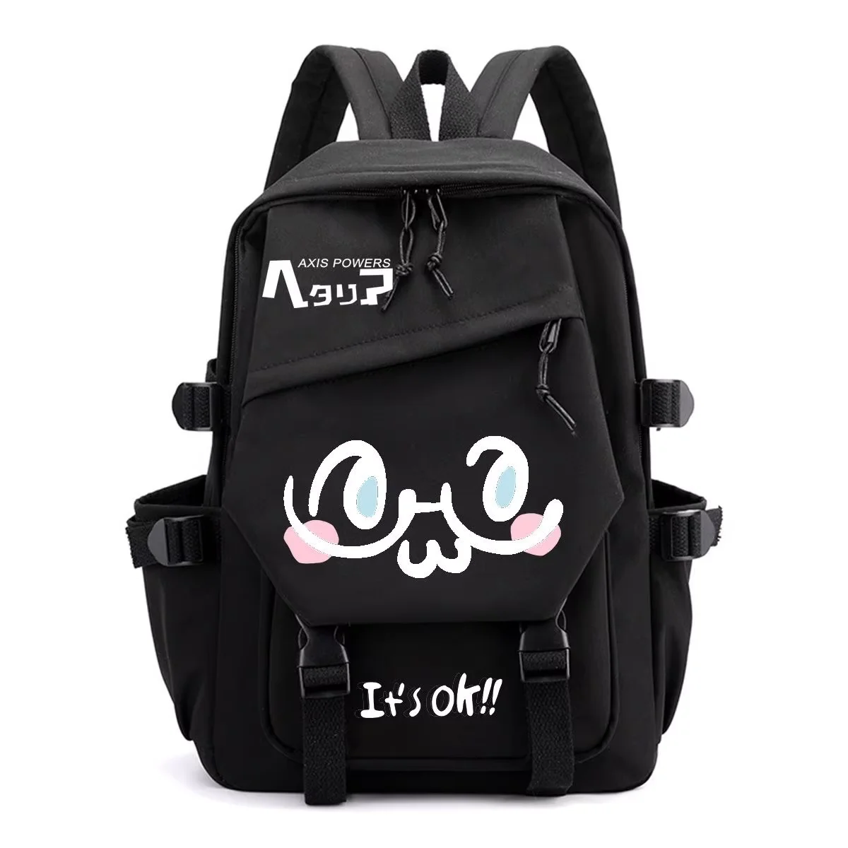Axis Power Hetalia Backpack Fashion Cartoon Cute Print Student Schoolbag Men Women Lightweight Simple Backpack Fashion Bag