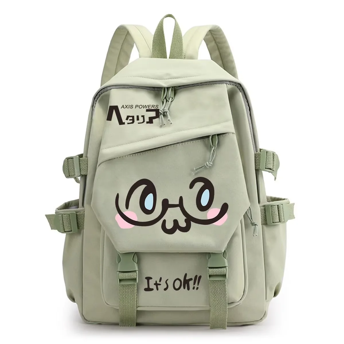 Axis Power Hetalia Backpack Fashion Cartoon Cute Print Student Schoolbag Men Women Lightweight Simple Backpack Fashion Bag