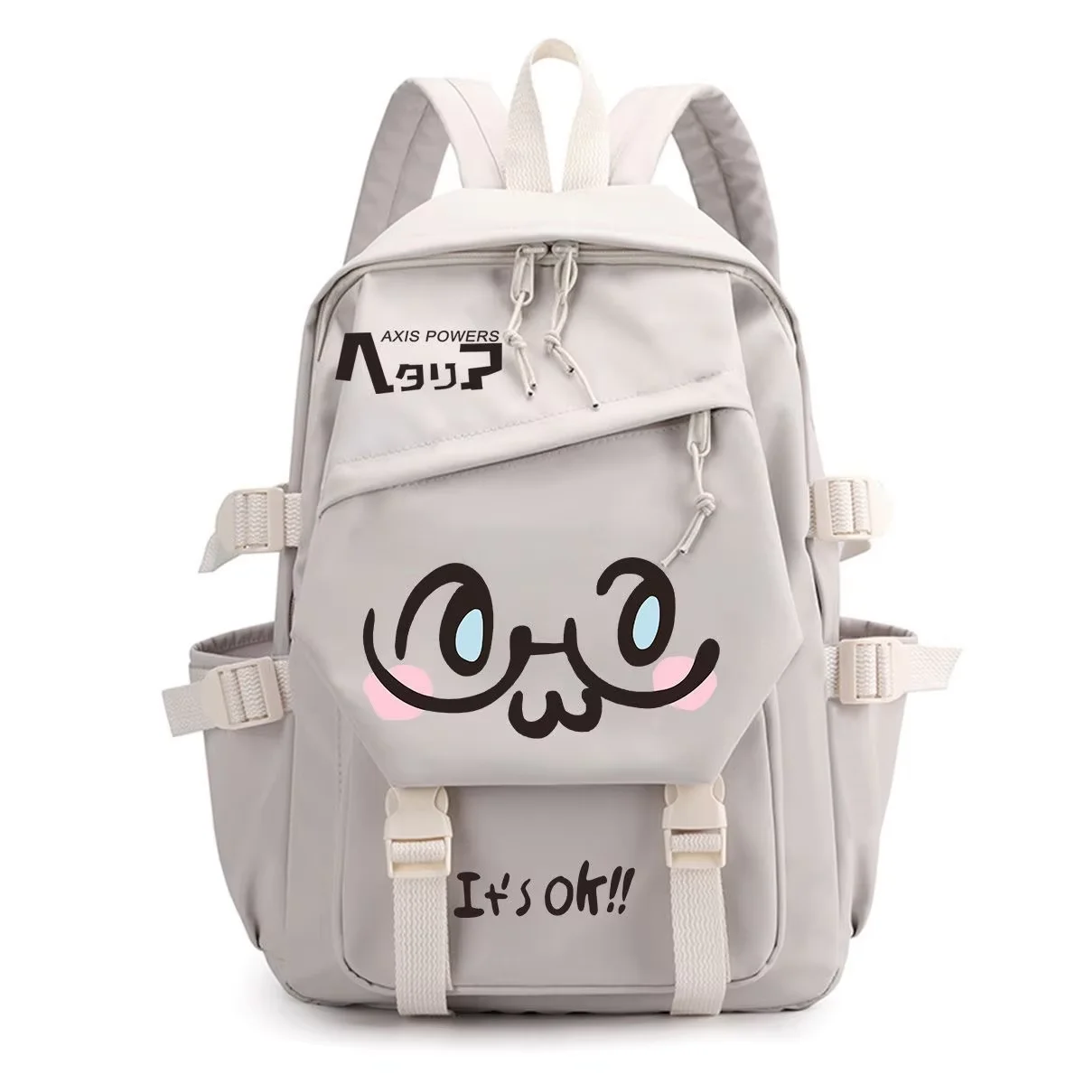 Axis Power Hetalia Backpack Fashion Cartoon Cute Print Student Schoolbag Men Women Lightweight Simple Backpack Fashion Bag