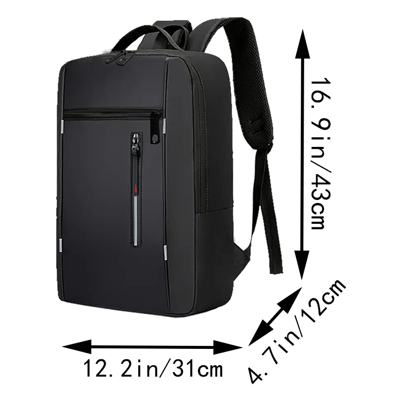 Commuter Waterproof Laptop Backpack Slim Splicing Design Computer Rucksack Lightweight Business Travel Daypack For Men