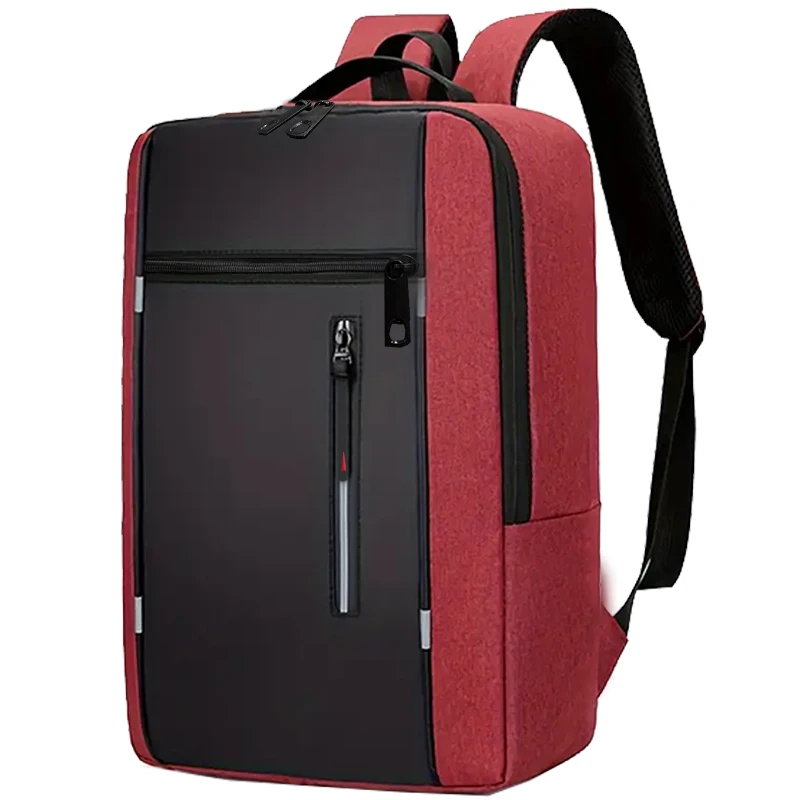 Commuter Waterproof Laptop Backpack Slim Splicing Design Computer Rucksack Lightweight Business Travel Daypack For Men