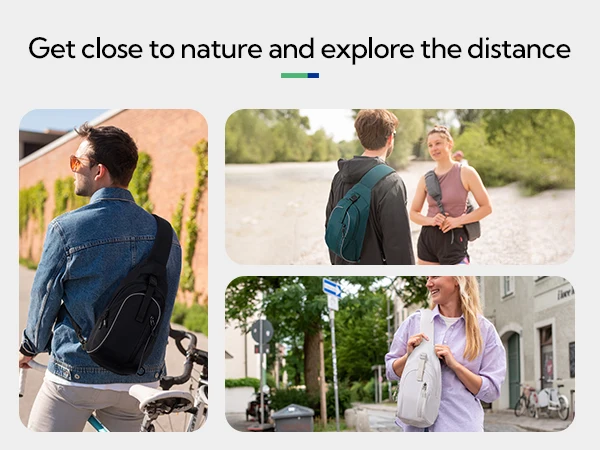 WATERFLY Crossbody Sling Backpack Sling Bag Hiking Travel Crossbody Bag For Women Men Chest Bag Daypack Fashion Shoulder Bag