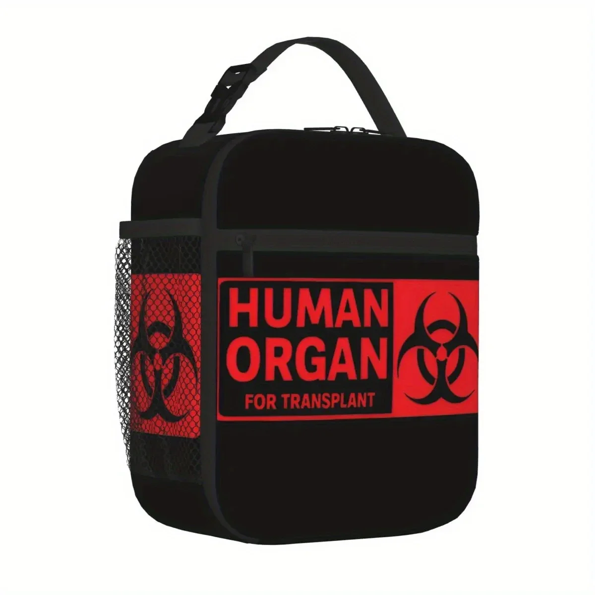 Red Human Organ for Transplant Insulated Lunch Bag Cooler Bag Meal Container Large Tote Lunch Box Food Storage Bags