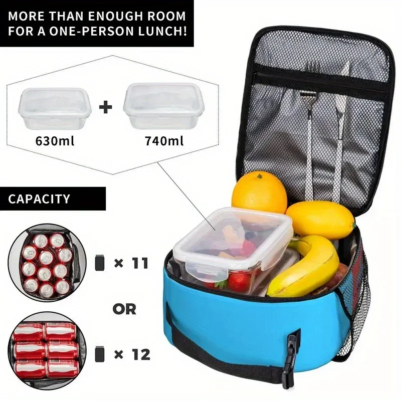 Red Human Organ for Transplant Insulated Lunch Bag Cooler Bag Meal Container Large Tote Lunch Box Food Storage Bags