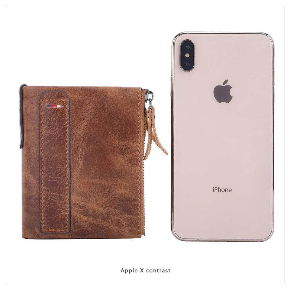 Men Wallets 100% Real Genuine Original Cowskin Leather Short Card Holder Leather Men Purse High Quality Luxury Brand Male Wallet