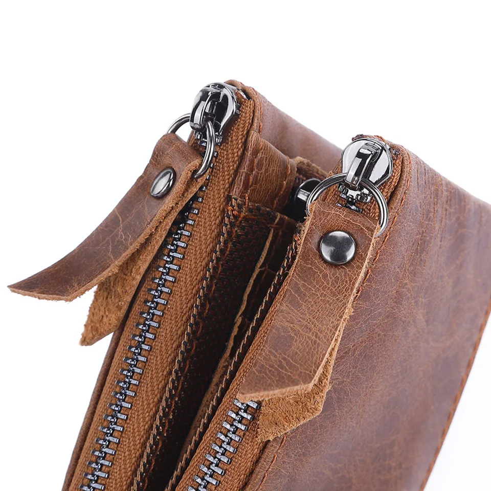 Men Wallets 100% Real Genuine Original Cowskin Leather Short Card Holder Leather Men Purse High Quality Luxury Brand Male Wallet
