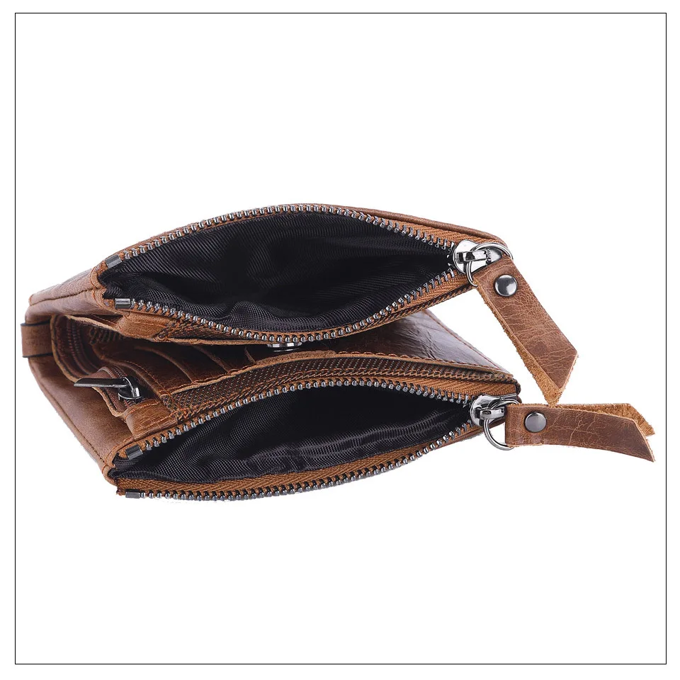 Men Wallets 100% Real Genuine Original Cowskin Leather Short Card Holder Leather Men Purse High Quality Luxury Brand Male Wallet