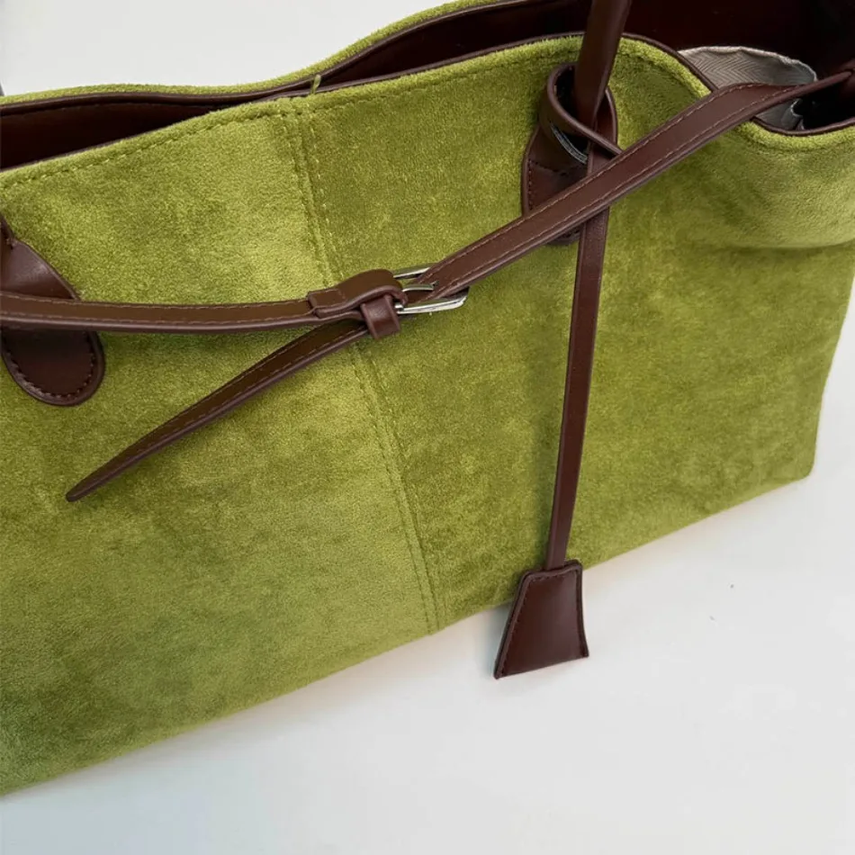 New Winter Solid Color Pu Leather Handbag Designer Shoulder Bags for Women Retro Top-Handle Bag Large Capacity Shopping Tote Sac