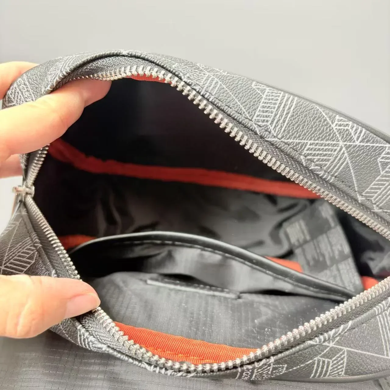 New Retro Printed Messenger Men's Shoulder Bag, Boy Fashionable Mobile Phone Storage Handbag,Pu Casual Trend Crossbody Bag