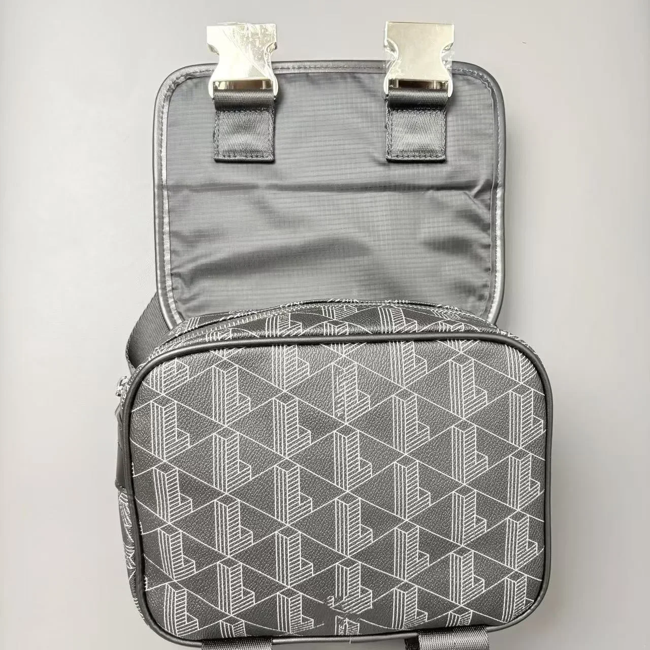 New Retro Printed Messenger Men's Shoulder Bag, Boy Fashionable Mobile Phone Storage Handbag,Pu Casual Trend Crossbody Bag