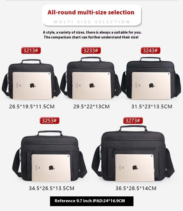 Shoulder Bag Men Handbags Messenger Small Business Briefcase Large Capacity Multifunction Fashion Casual Waterproof