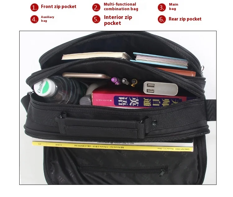 Shoulder Bag Men Handbags Messenger Small Business Briefcase Large Capacity Multifunction Fashion Casual Waterproof