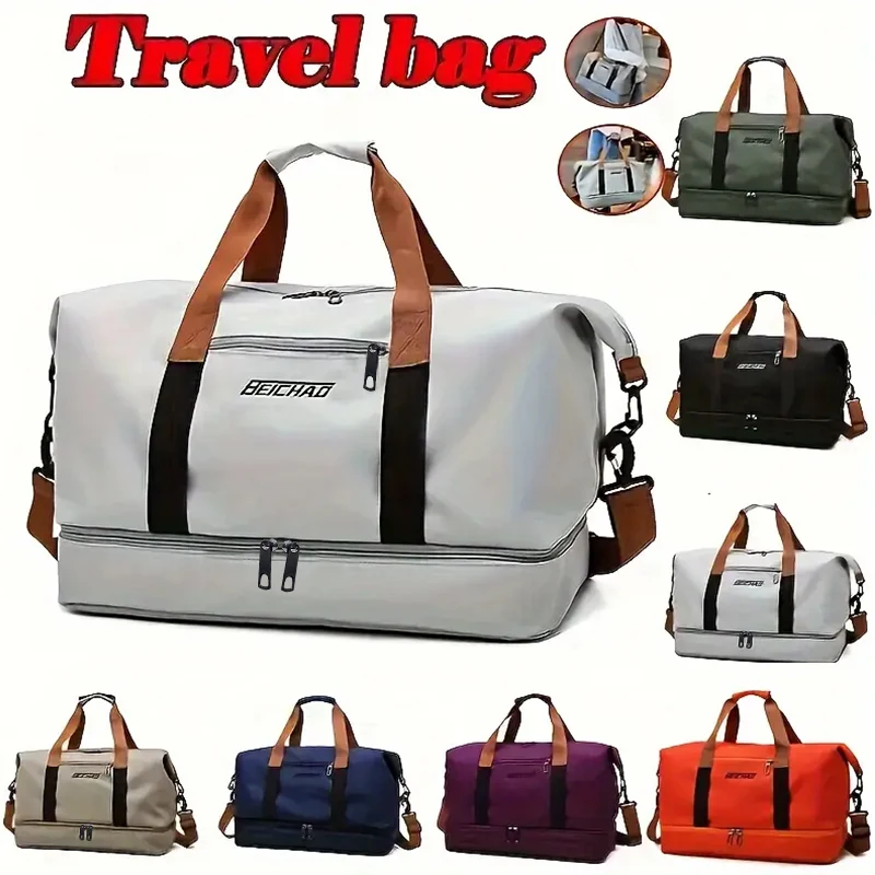 High‑quality Oxford Duffle Travel Bag Portable Gym Handbag Detachable Strap for Weekend Trip Sports Business Outing