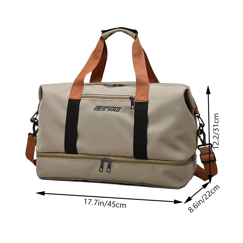 High‑quality Oxford Duffle Travel Bag Portable Gym Handbag Detachable Strap for Weekend Trip Sports Business Outing