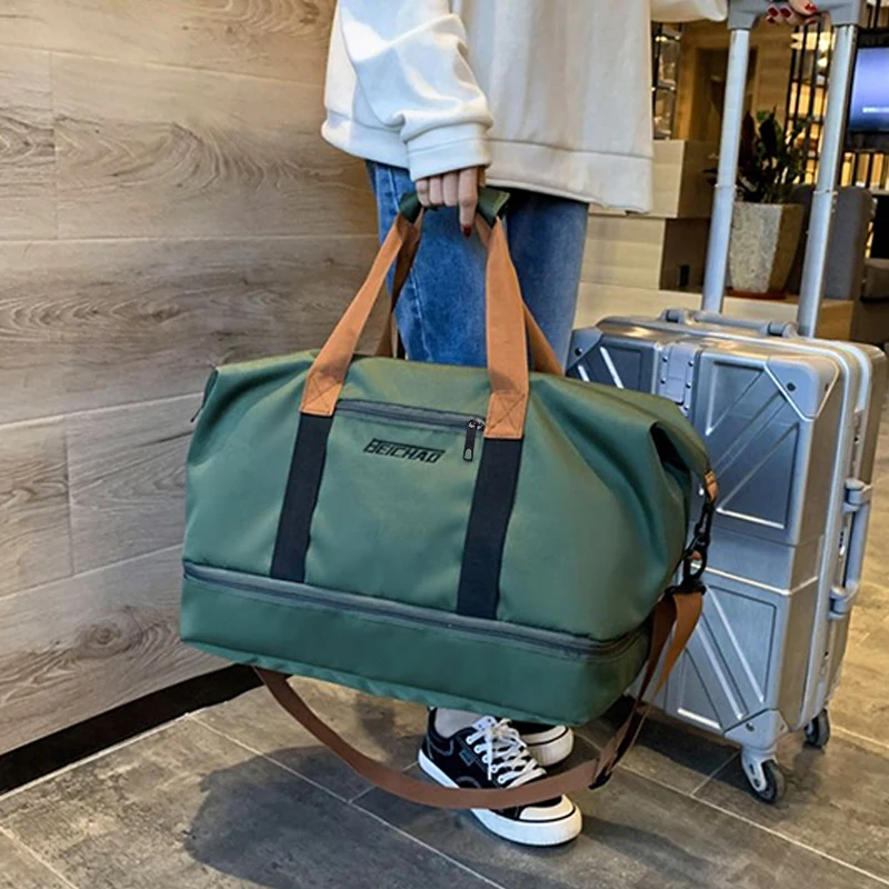 High‑quality Oxford Duffle Travel Bag Portable Gym Handbag Detachable Strap for Weekend Trip Sports Business Outing