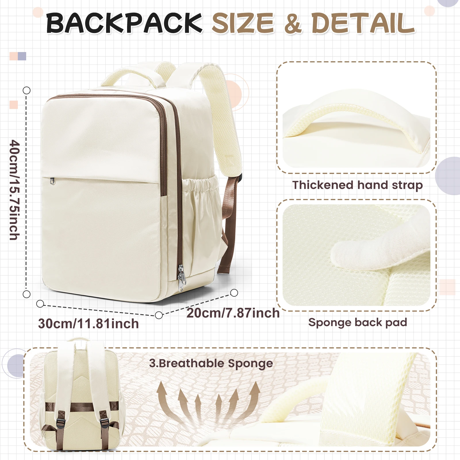 Cabin Airplane Travel Backpack 40x30x20, Hand Luggage Cabin Backpack Wizzair 40x30x20 Carry-Ons Men Women 15.6 inch Laptop Bags