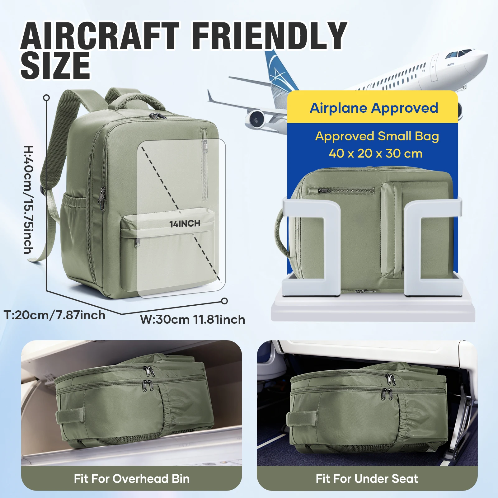 Cabin Airplane Travel Backpack 40x30x20, Hand Luggage Cabin Backpack Wizzair 40x30x20 Carry-Ons Men Women 15.6 inch Laptop Bags