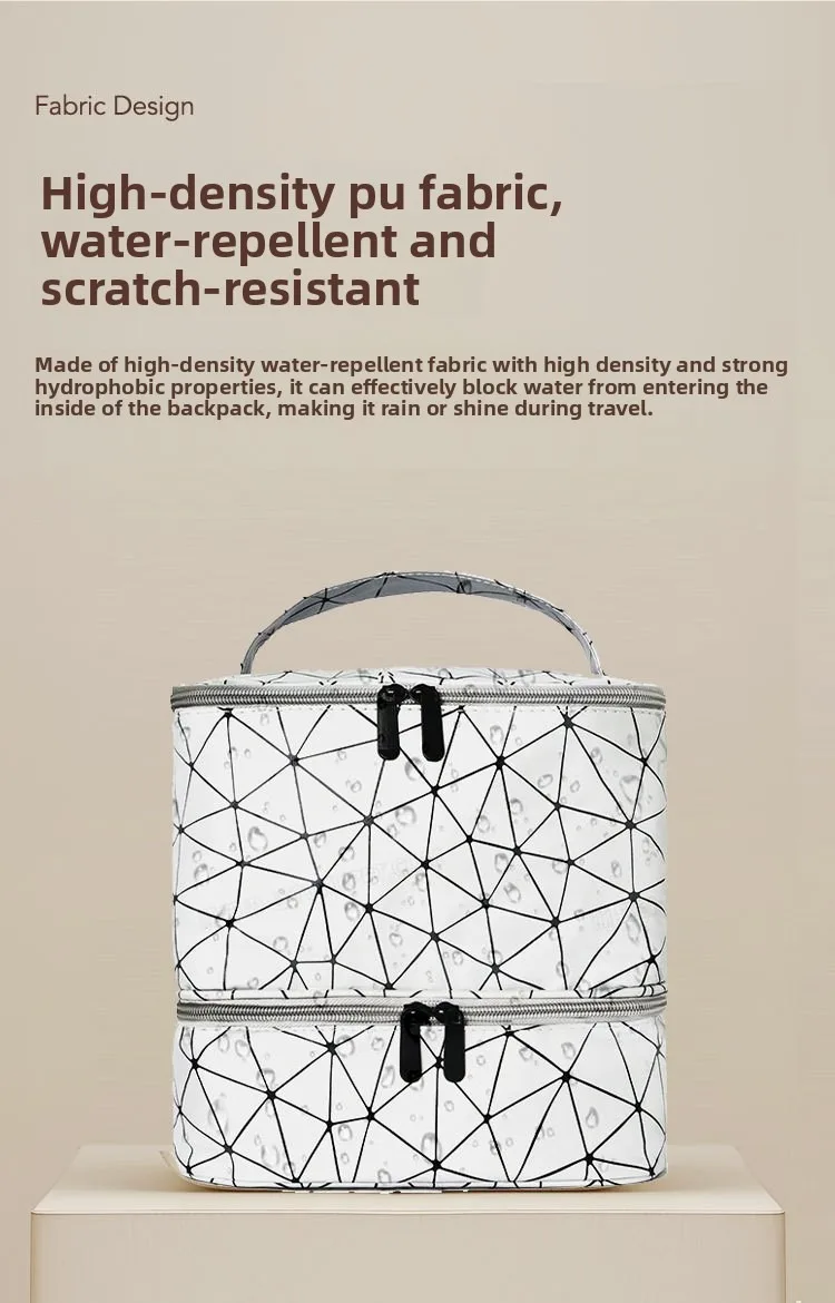 Cross-Border Large-Capacity Cosmetic Bag, High-End PVC Portable Women's Bag, Nail Polish Storage Bag, Manicure Tote Bag, Bag