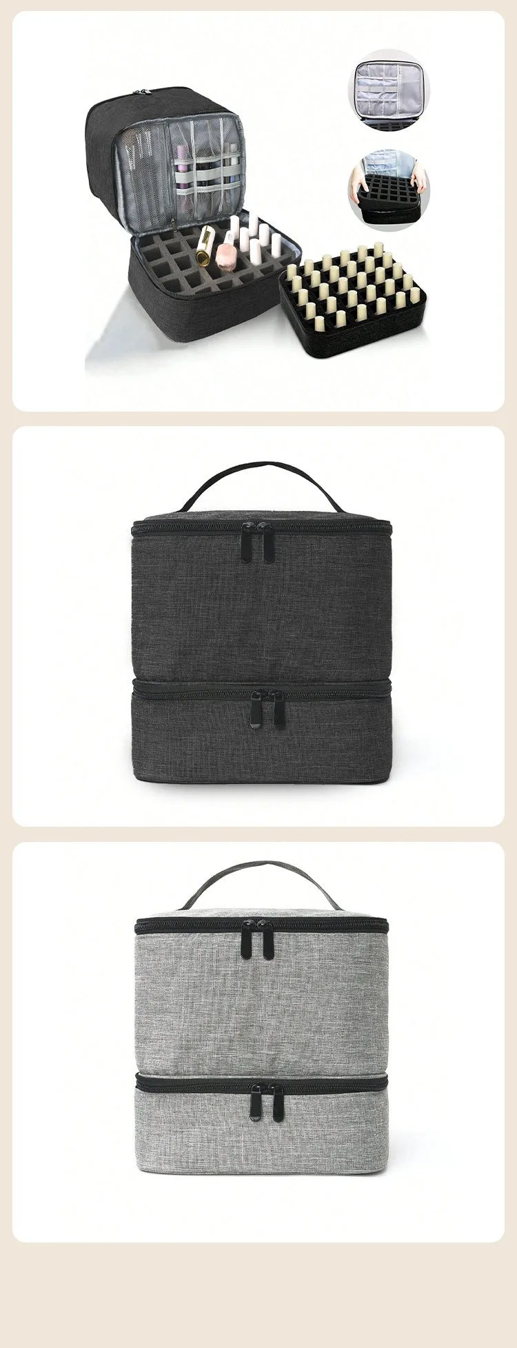 Cross-Border Large-Capacity Cosmetic Bag, High-End PVC Portable Women's Bag, Nail Polish Storage Bag, Manicure Tote Bag, Bag
