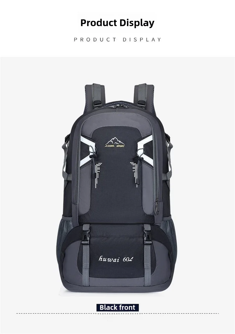 Large Capacity Travel Backpack 40l 60l Waterproof Back Pack Laptop Bag For Men Women Outdoor Travel Hiking Sports Business Trip
