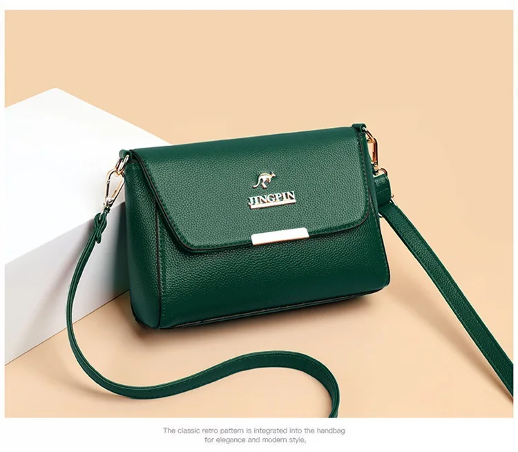 JINGPIN Faux Leather Crossbody Bag Women’s Stylish Shoulder Purse Versatile, Durable, Perfect for Daily Commute & Casual Outings