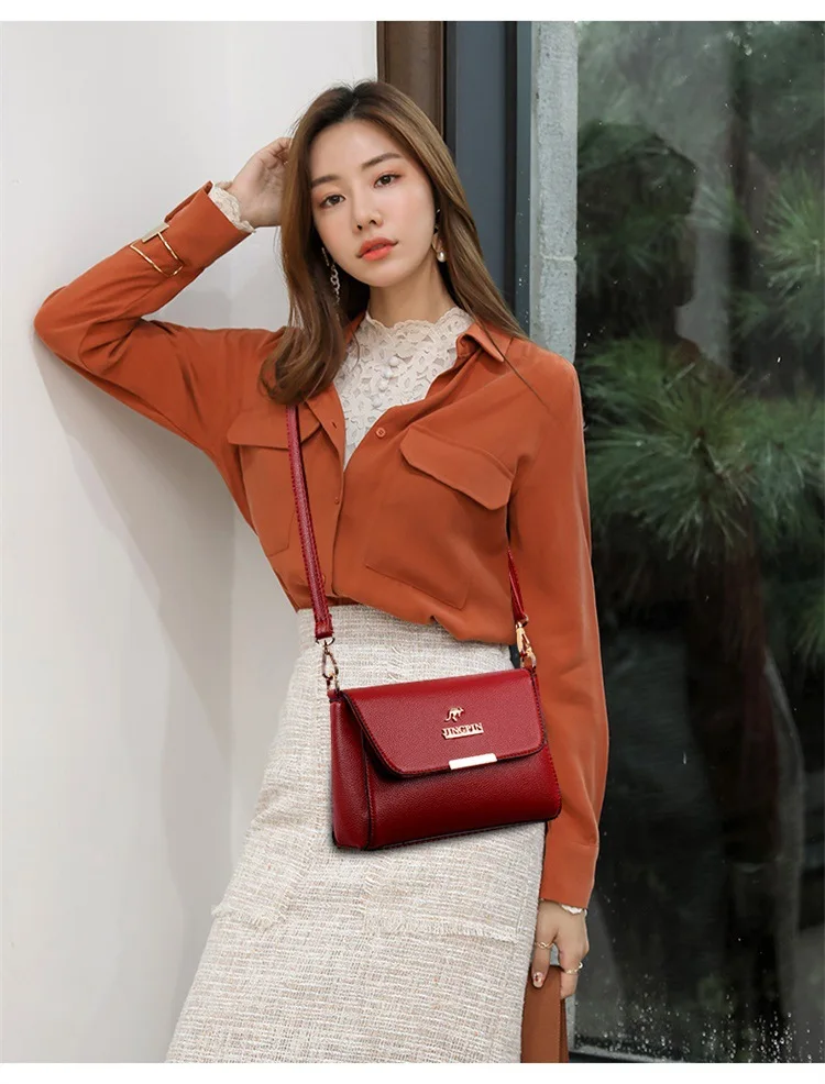 JINGPIN Faux Leather Crossbody Bag Women’s Stylish Shoulder Purse Versatile, Durable, Perfect for Daily Commute & Casual Outings