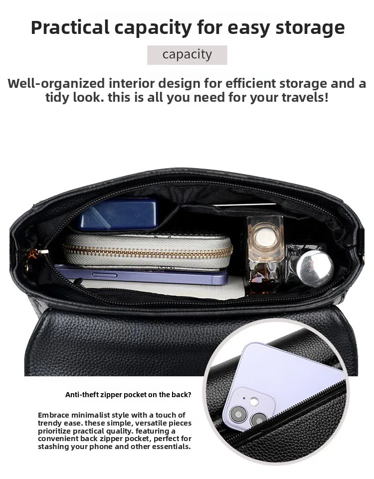 JINGPIN Faux Leather Crossbody Bag Women’s Stylish Shoulder Purse Versatile, Durable, Perfect for Daily Commute & Casual Outings