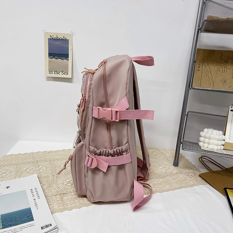 Cute Women Backpacks Waterproof Multi-Pocket Nylon School Backpack for Student Female Girls Kawaii Laptop Book Pack Mochilas