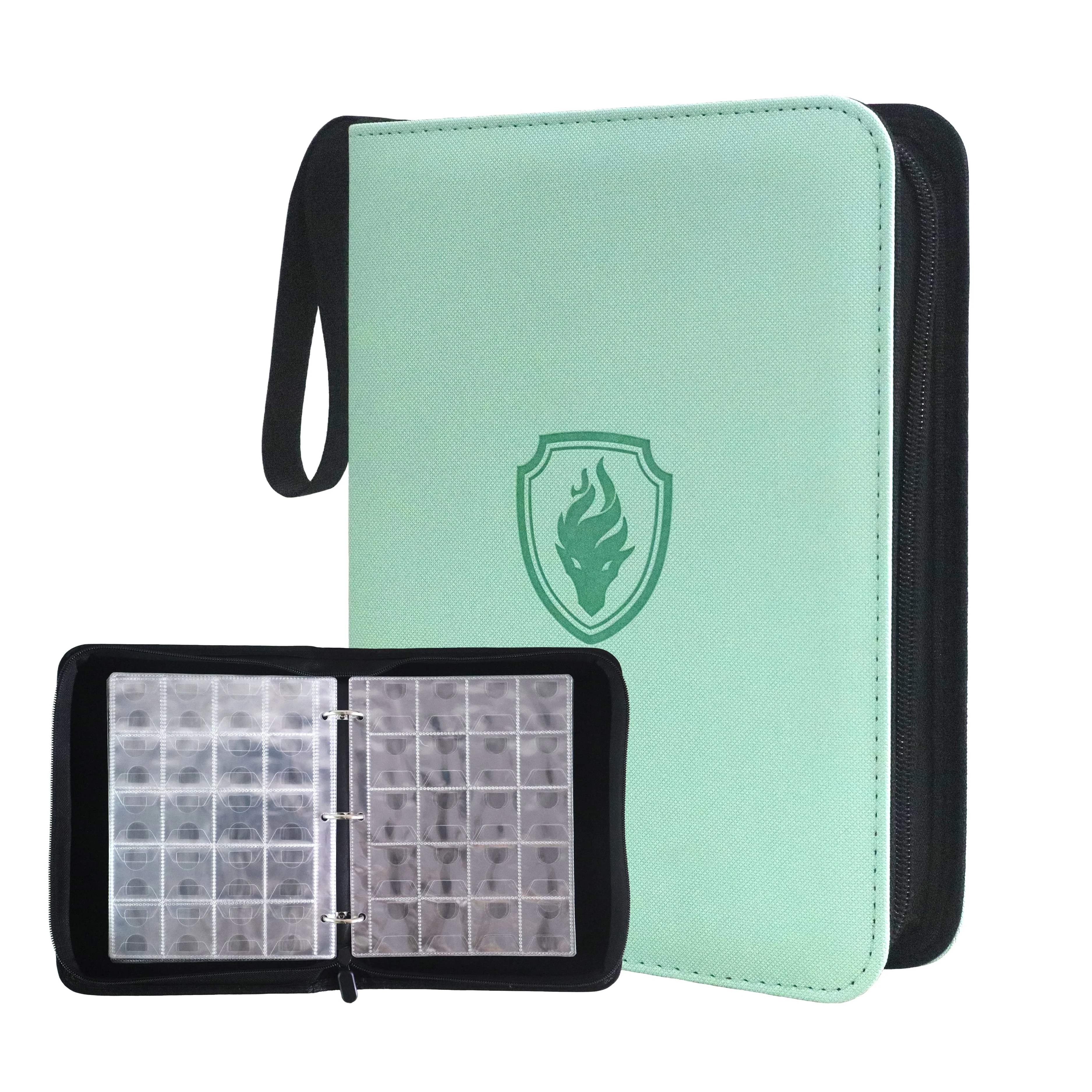 220 Slots Coin Collector Book Zipper PU Coin Storage Album Portable Coin Protector for Collection Display